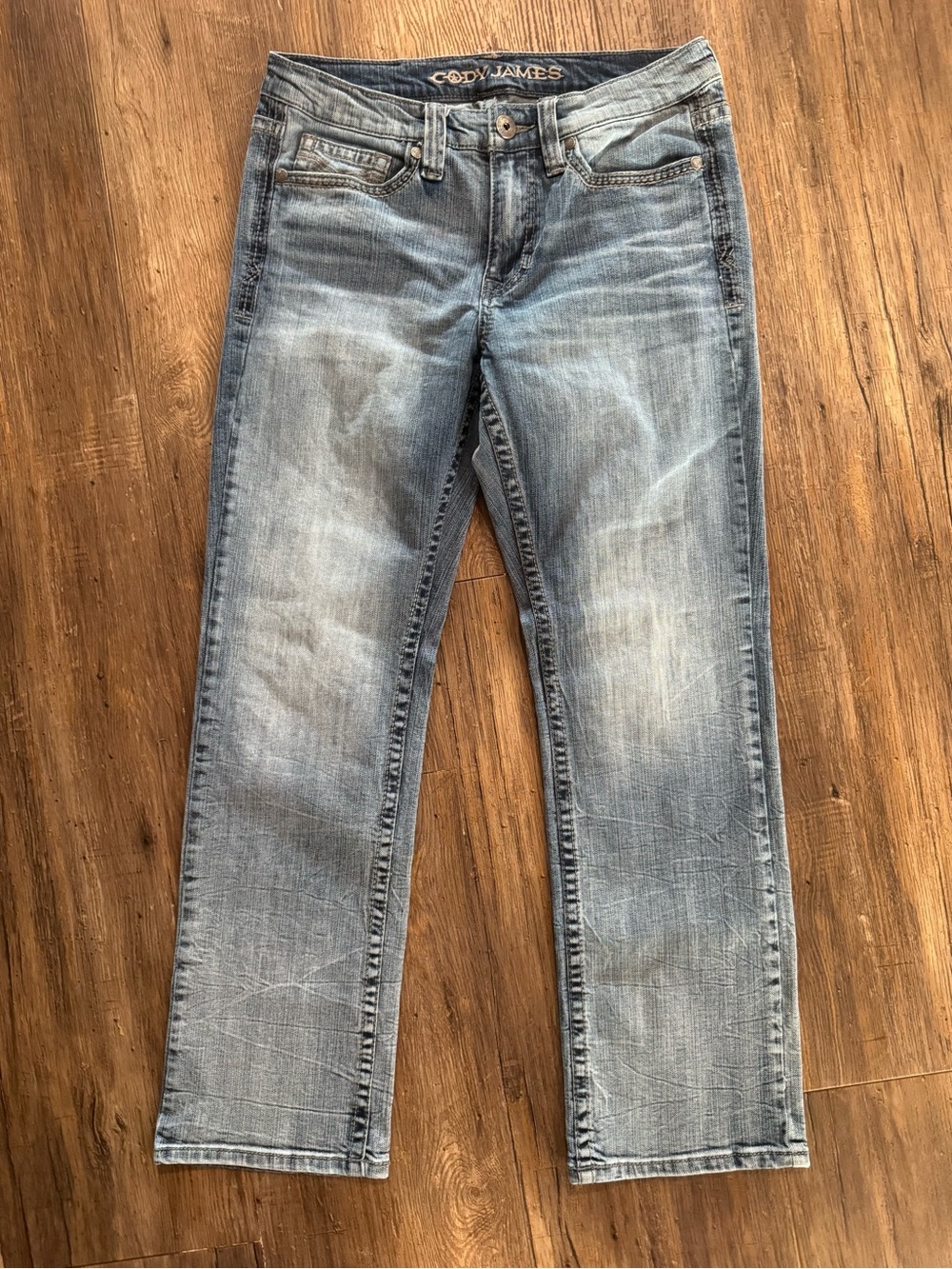 Cody James Jackson Slim Straight Stretch Denim Jeans 30 x 28 Light Wash